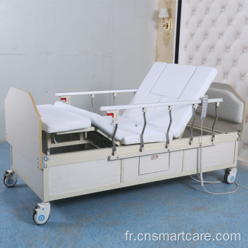 Lit d&#39;hôpital inclinable électrique anti-glisser avec pan de lit
